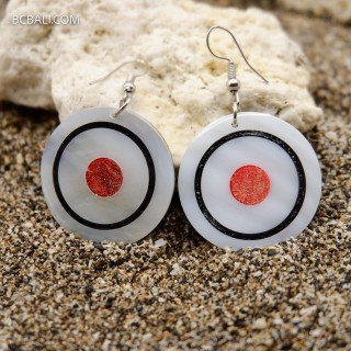 Top Picks Resin Shell Earrings Original Handmade Bali Product